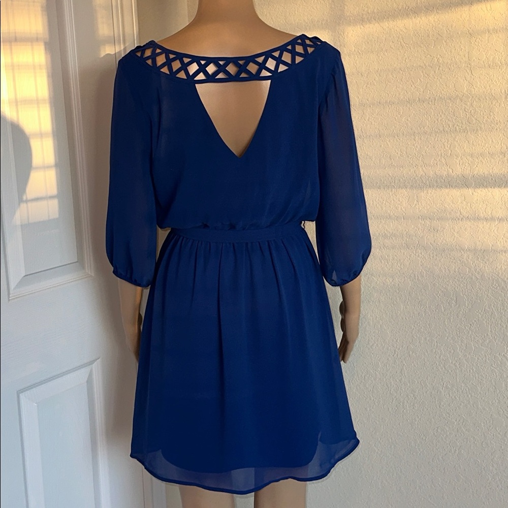 I.N. San Francisco Royal Blue Dress Size Small. - Picture 3 of 15
